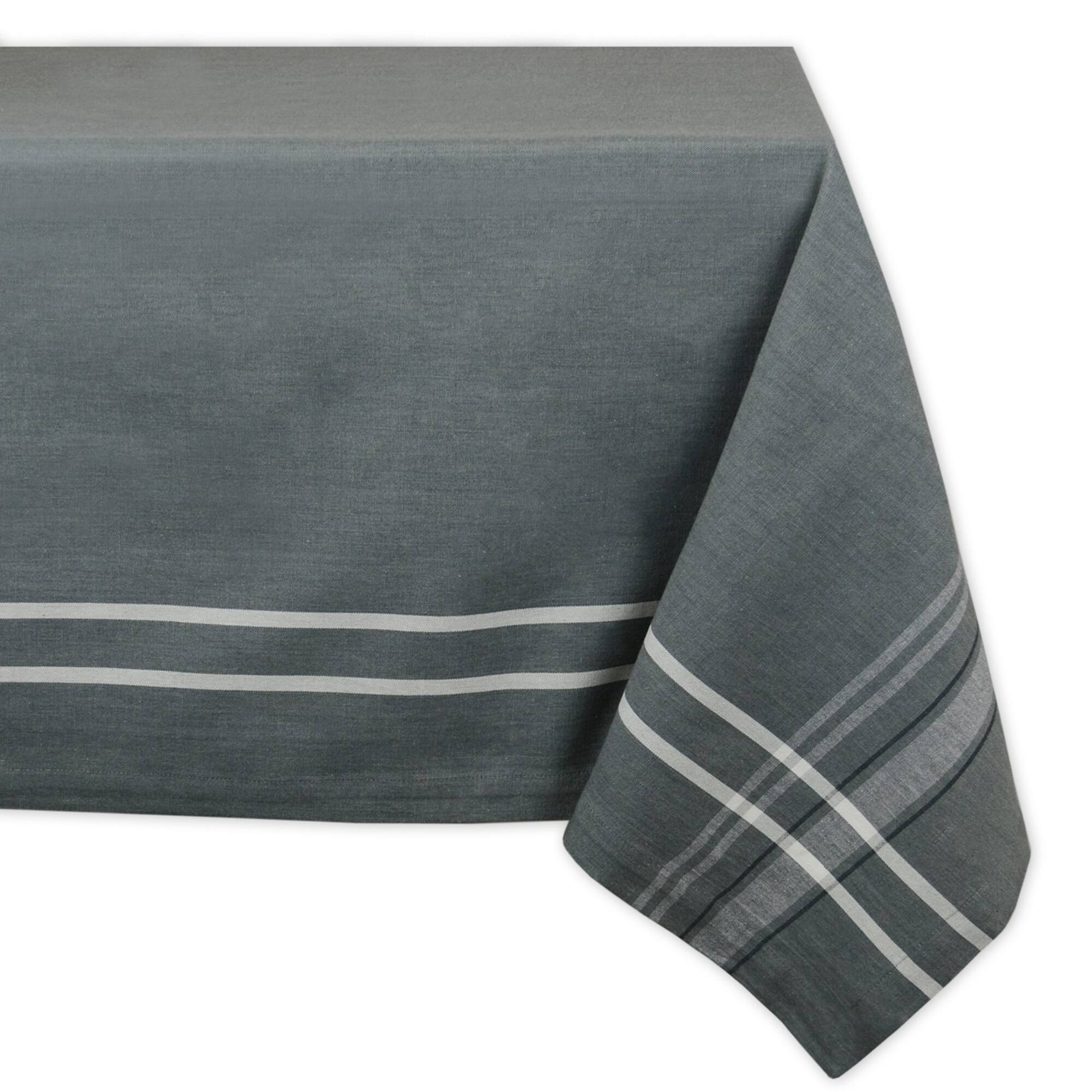 DII® 120" Gray French Chambray Tablecloth